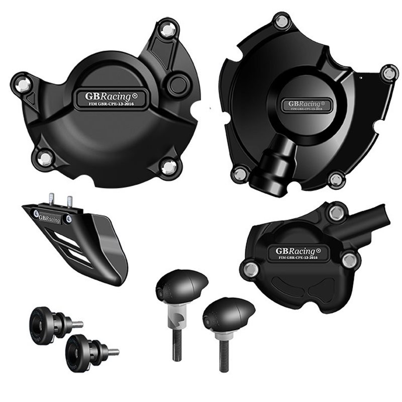 YAMAHA MT 10 2016 -  KIT DE TAPAS DE MOTOR, SOPORTES DE CABALLETE, ALETA DE TIBURÓN Y PROTECTORES DE CAIDA BULLET