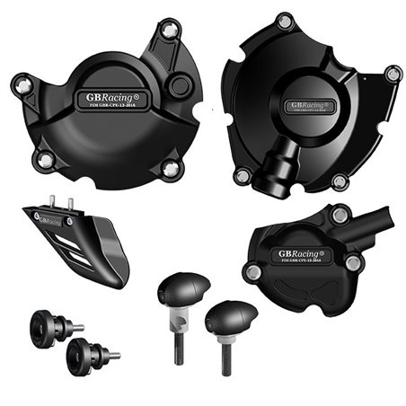 YAMAHA MT 10 2016 -  KIT DE TAPAS DE MOTOR, SOPORTES DE CABALLETE, ALETA DE TIBURÓN Y PROTECTORES DE CAIDA BULLET