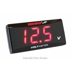 VOLTÍMETRO KOSO SUPER SLIM ROJO BA024R00