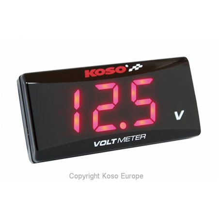 VOLTÍMETRO KOSO SUPER SLIM ROJO BA024R00