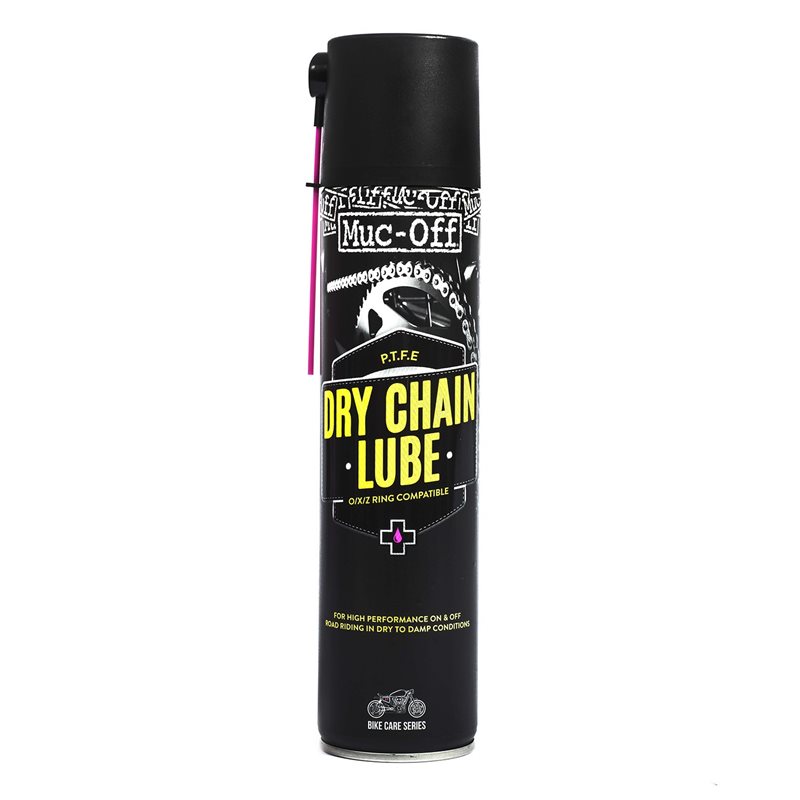 GRASA DE CADENA (PARA SECO) CON PTFE (TEFLON) MUC-OFF MOTORCYCLE DRY CHAIN LUBE SPRAY 400ML GRASA DE CADENA (PARA SECO) CON PTFE (TEFLON) MUC-OFF MOTORCYCLE DRY CHAIN LUBE SPRAY 400ML