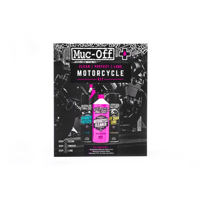 KIT COMPLETO LIMPIEZA, PROTECCIÓN Y LUBRICACIÓN MUC-OFF 672 KIT COMPLETO LIMPIEZA, PROTECCIÓN Y LUBRICACIÓN MUC-OFF 672