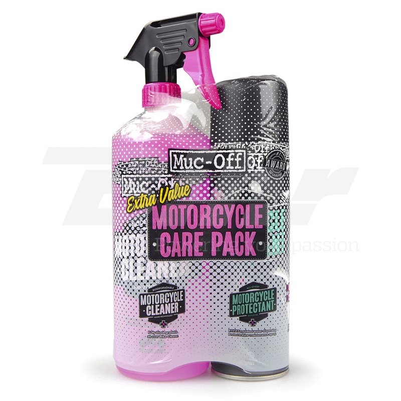 KIT DUO DE CUIDADO MOTO (MOTORCYCLE PROTECTANT + CLEANER) MUC-OFF CARE PACK KIT DUO DE CUIDADO MOTO (MOTORCYCLE PROTECTANT + CLEANER) MUC-OFF CARE PACK