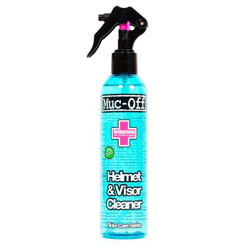 LIMPIADOR ANTIBACTERIANO DE LENTES Y CASCOS MUC-OFF HELMET & VISOR CLEANER BOTE 250ML LIMPIADOR ANTIBACTERIANO DE LENTES Y CASCOS MUC-OFF HELMET & VISOR CLEANER BOTE 250ML