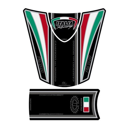 PROTECTOR DEPOSITO 3PCS NEGRO ITALIA DUCATI DIAVEL 1200