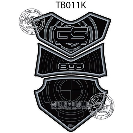 PROTECTOR DEPOSITO 3PCS NEGRO/GRIS BMW F800GS