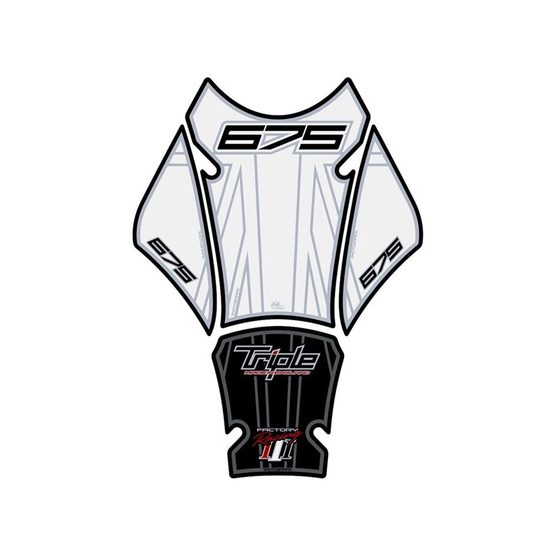 PROTECTOR DEPOSITO 3PCS BLANCO/NEGRO TRIUMPH PROTECTOR DEPOSITO 3PCS BLANCO/NEGRO TRIUMPH