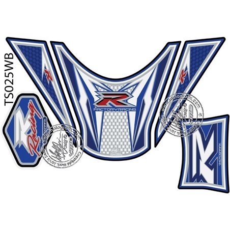 PROTECTOR DEPOSITO 5PCS BLANCO/AZUL SUZUKI GSXR1000