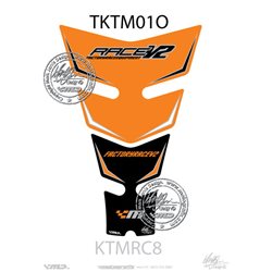 PROTECTOR DEPOSITO 2PCS NARANJA/NEGRO KTM RC8