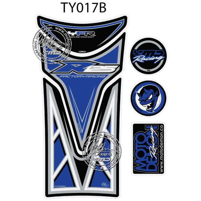 PROTECTOR DEPOSITO 6PCS AZUL YAMAHA YZF-R125