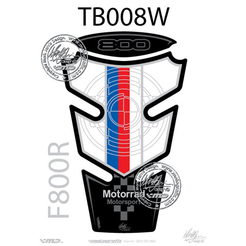 PROTECTOR DEPOSITO 2PCS AZUL/ROJO/BLANCO BMW F800R PROTECTOR DEPOSITO 2PCS AZUL/ROJO/BLANCO BMW F800R