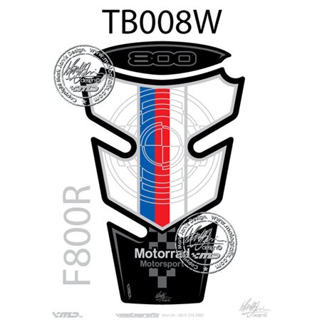 PROTECTOR DEPOSITO 2PCS AZUL/ROJO/BLANCO BMW F800R