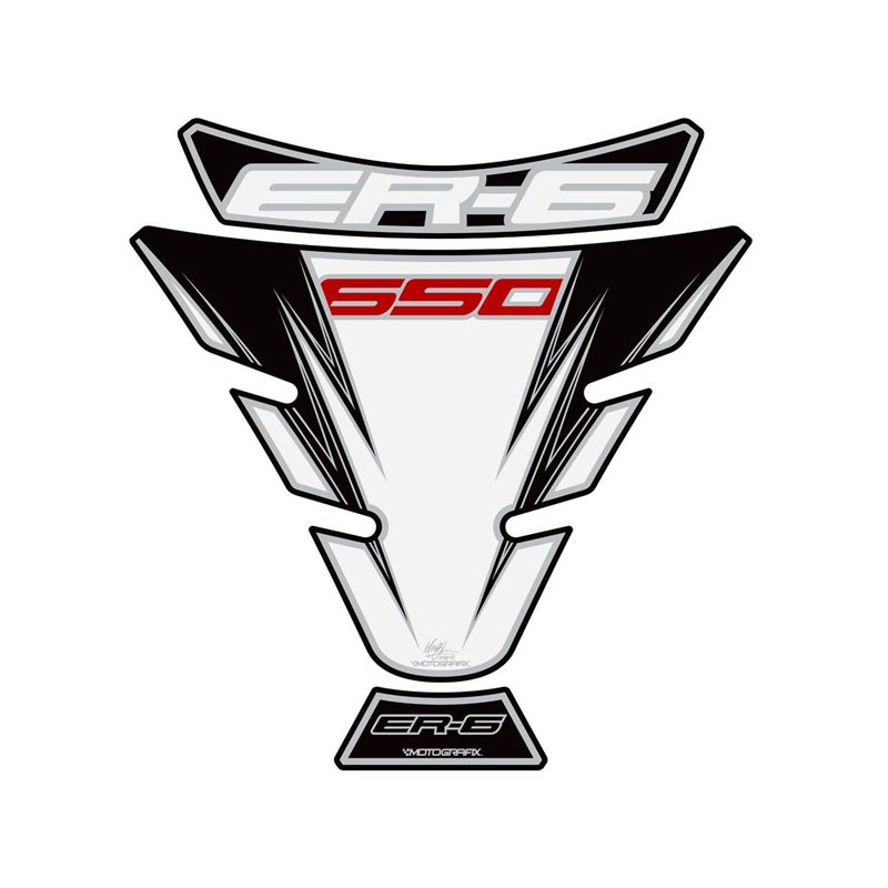 PROTECTOR DEPOSITO 3PCS BLANCO KAWASAKI ER6F/N