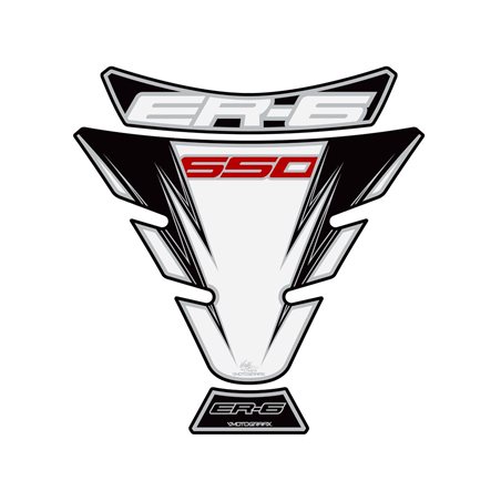 PROTECTOR DEPOSITO 3PCS BLANCO KAWASAKI ER6F/N