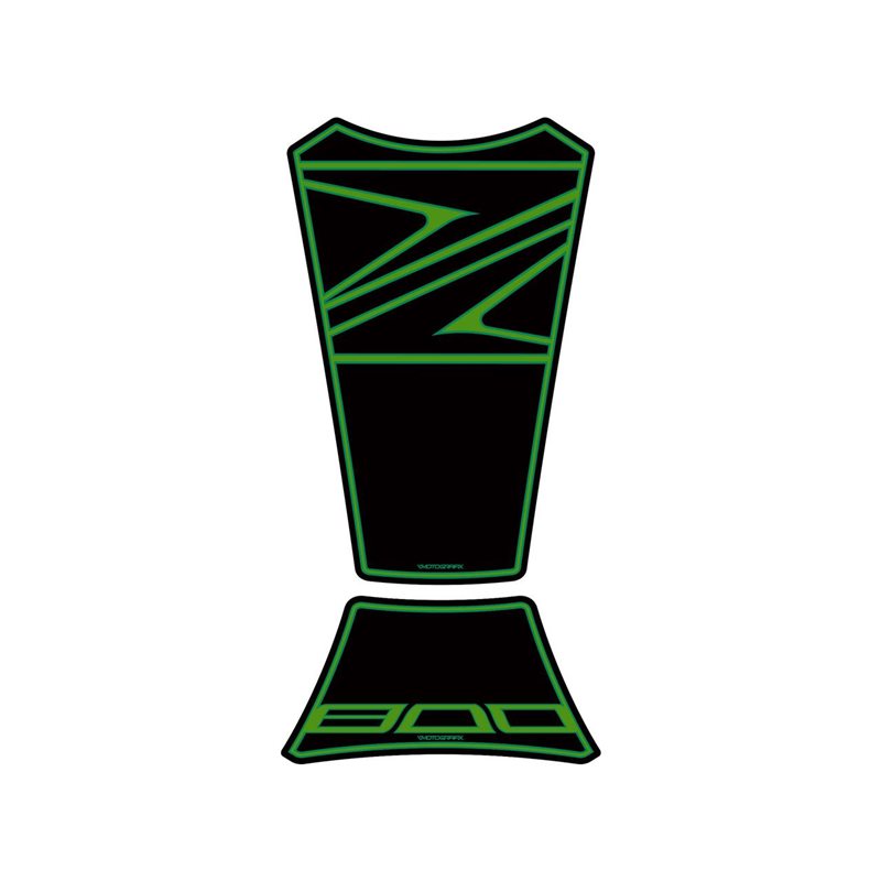 PROTECTOR DEPOSITO 2PCS  NEGRO/VERDE KAWASAKI Z800/800E