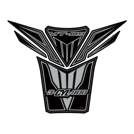 PROTECTOR DEPOSITO 6PCS NEGRO/PLATA YAMAHA MT-09