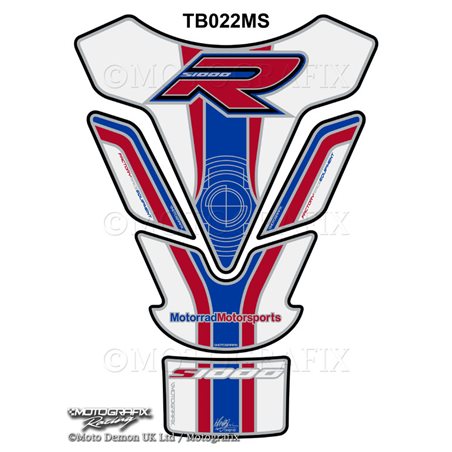 PROTECTOR DEPOSITO 5PCS BLANCO/AZUL/ROJO BMW S1000R
