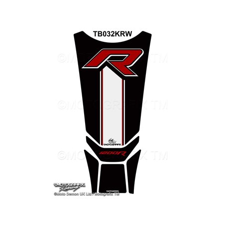 PROTECTOR DEPOSITO NEGRO/BLANCO/ROJO BMW R1200R