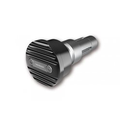 HIGHSIDER HIGHSIDER LENKERGEWICHTE WAVE, SCHWARZ MIT EINLEGER SILBER