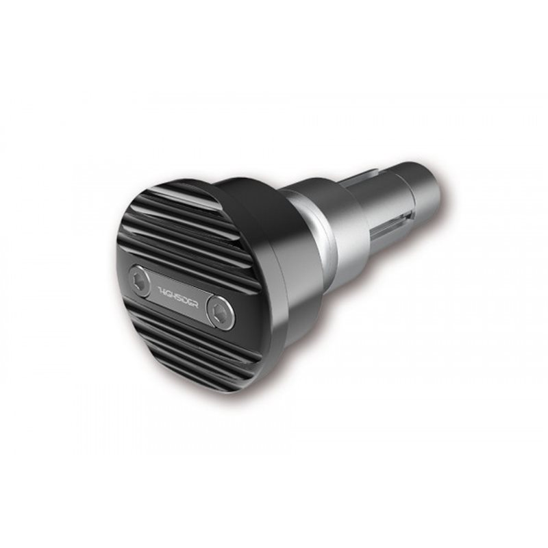 HIGHSIDER HIGHSIDER LENKERGEWICHTE WAVE, SCHWARZ MIT EINLEGER SILBER HIGHSIDER HIGHSIDER LENKERGEWICHTE WAVE, SCHWARZ MIT EINLEGER SILBER