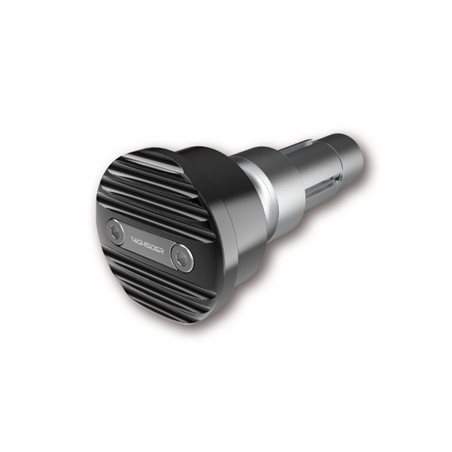HIGHSIDER HIGHSIDER LENKERGEWICHTE WAVE, SCHWARZ MIT EINLEGER SILBER