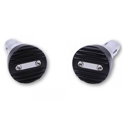 HIGHSIDER HIGHSIDER LENKERGEWICHTE WAVE, SCHWARZ MIT EINLEGER SILBER