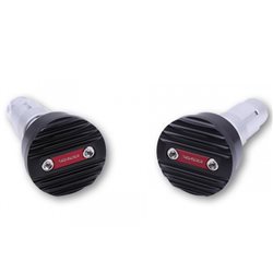 HIGHSIDER HIGHSIDER LENKERGEWICHTE WAVE, SCHWARZ MIT EINLEGER DUNKELROT