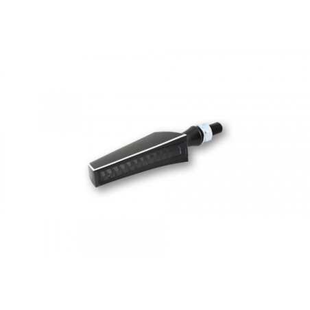 HIGHSIDER LED SEQUENCE-INDICATOR STS 1, BLACK 2C ANODIZED, SMOKE LENS, E-MARKED