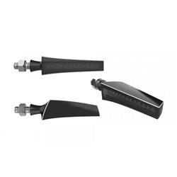 HIGHSIDER LED SEQUENCE-INDICATOR STS 1, BLACK 2C ANODIZED, SMOKE LENS, E-MARKED