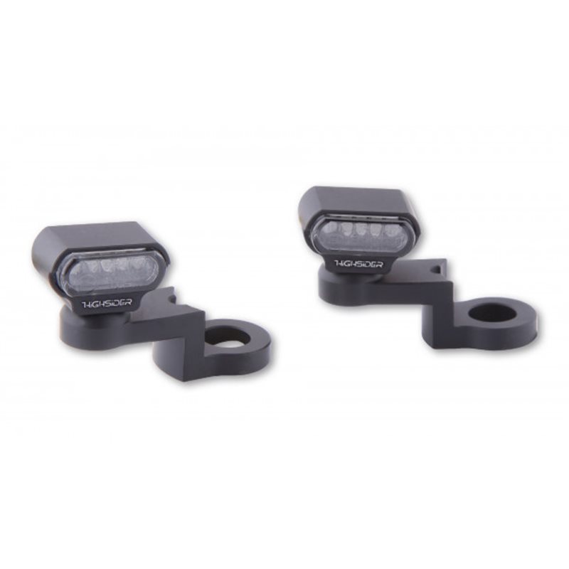 HIGHSIDER HIGHSIDER LED INDICATOR WITH CNC MIRROR MOUNTING TYPE 1, BLACK HIGHSIDER HIGHSIDER LED INDICATOR WITH CNC MIRROR MOUNTING TYPE 1, BLACK