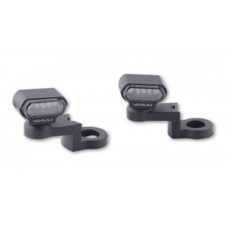 HIGHSIDER HIGHSIDER LED INDICATOR WITH CNC MIRROR MOUNTING TYPE 1, BLACK