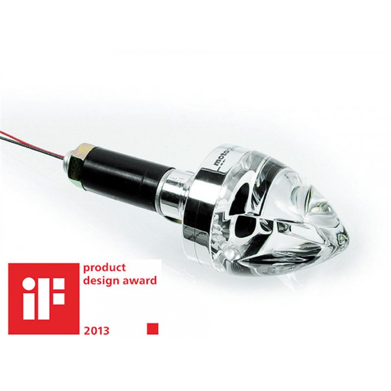 MOTOGADGET HANDLEBAR END INDICATOR M-BLAZE CONE, POLISHED, LH SIDE MOTOGADGET HANDLEBAR END INDICATOR M-BLAZE CONE, POLISHED, LH SIDE