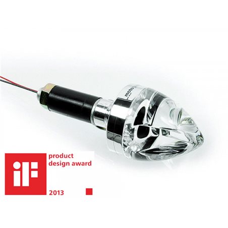 MOTOGADGET HANDLEBAR END INDICATOR M-BLAZE CONE, POLISHED, LH SIDE