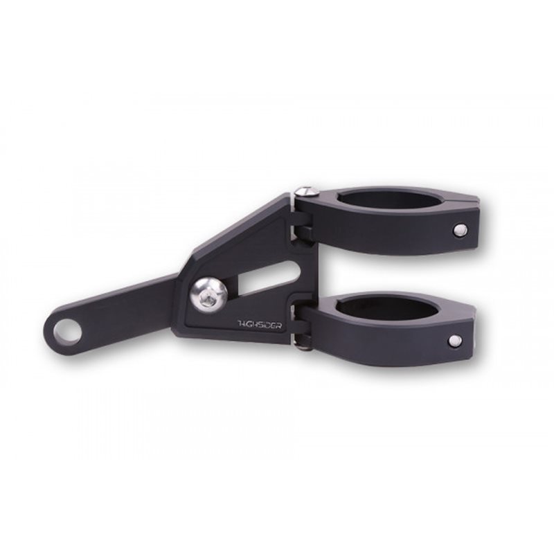HIGHSIDER CNC ALU LAMPENHALTER SET EXTEND FüR Ø 35-37 MM, LäNGENVERSTELLBAR, SCHWARZ HIGHSIDER CNC ALU LAMPENHALTER SET EXTEND FüR Ø 35-37 MM, LäNGENVERSTELLBAR, SCHWARZ