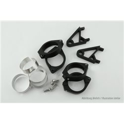 HIGHSIDER CNC ALU HEADLAMP BRACKET SET XS 42-43 MM, BLACK