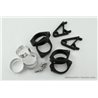 HIGHSIDER CNC ALU HEADLAMP BRACKET SET XS 47-54MM, BLACK