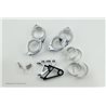 HIGHSIDER CNC ALU HEADLAMP BRACKET SET XS 38-41 MM, CHROME