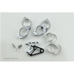 HIGHSIDER CNC ALU HEADLAMP BRACKET SET XS 42-43 MM, CHROME