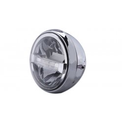 HIGHSIDER HIGHSIDER 7 INCH LED HEADLIGHT BRITISH-STYLE TYPE 4, CHROME