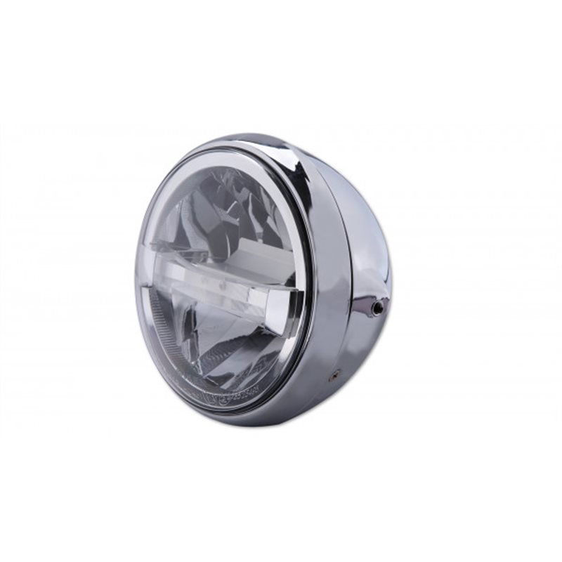 HIGHSIDER HIGHSIDER 7 INCH LED HEADLIGHT BRITISH-STYLE TYPE 4, CHROME