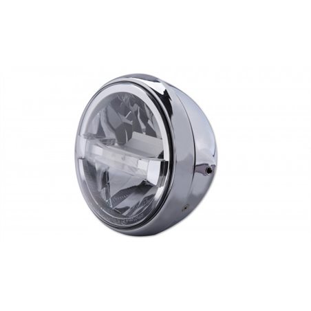 HIGHSIDER HIGHSIDER 7 INCH LED HEADLIGHT BRITISH-STYLE TYPE 4, CHROME