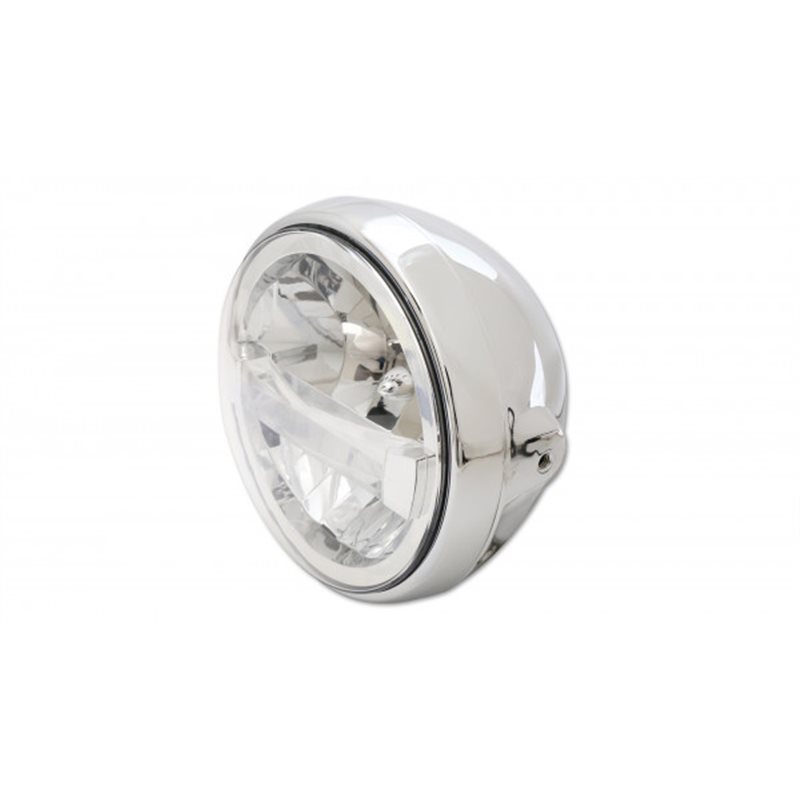 HIGHSIDER HIGHSIDER 7 INCH LED HEADLIGHT BRITISH-STYLE TYPE 4, CHROME