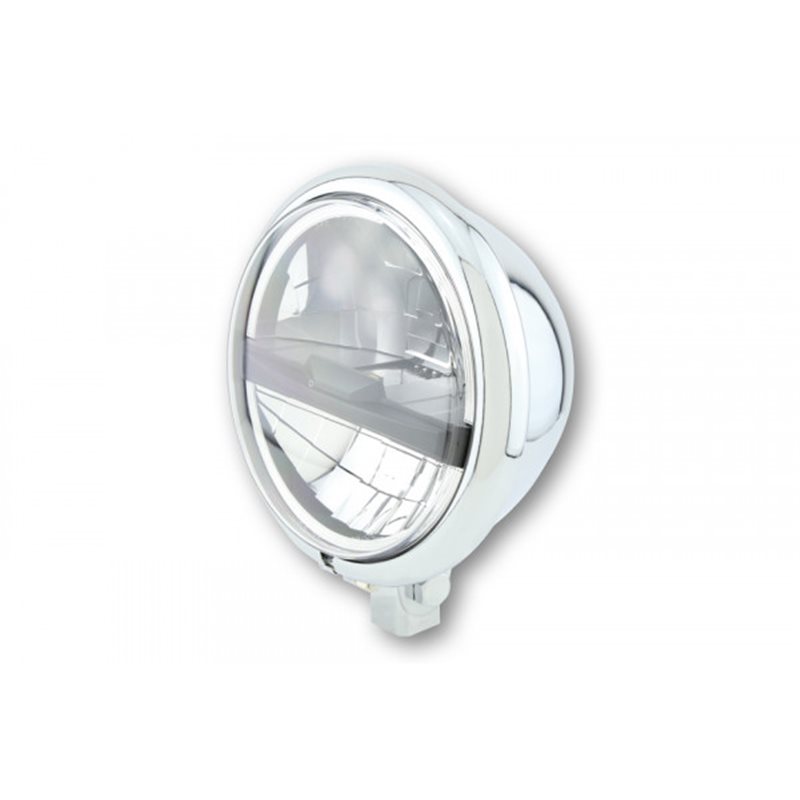 HIGHSIDER 5 3/4 INCH LED MAIN HEADLAMP BATES STYLE TYP 5, CHROME HIGHSIDER 5 3/4 INCH LED MAIN HEADLAMP BATES STYLE TYP 5, CHROME