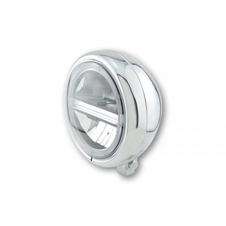 HIGHSIDER LED HEADLAMP PECOS TYPE 6, DRL, CHROME, BOTTOM MOUNT