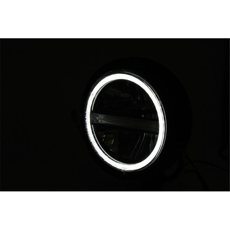 HIGHSIDER LED HEADLAMP PECOS TYPE 6, DRL, CHROME, BOTTOM MOUNT