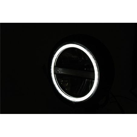 HIGHSIDER LED HEADLAMP PECOS TYPE 6, DRL, CHROME, BOTTOM MOUNT