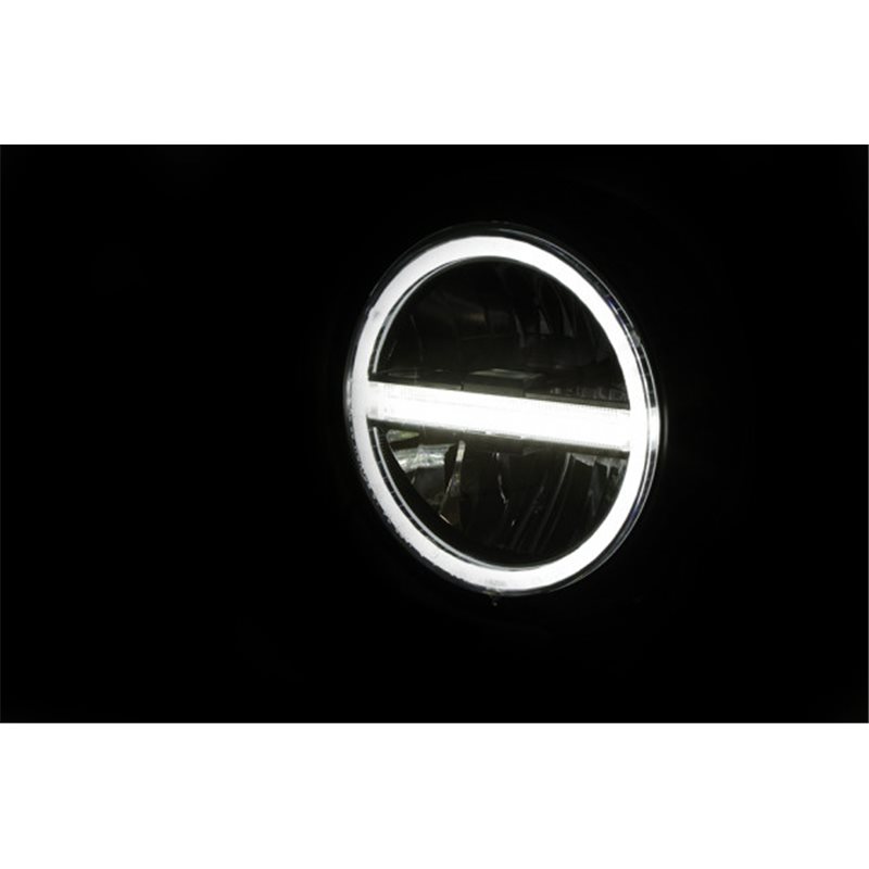 HIGHSIDER LED HEADLAMP PECOS TYPE 6, DRL, CHROME, BOTTOM MOUNT