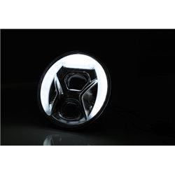 HIGHSIDER 7 INCH LED HEADLAMP BRITISH-STYLE TYPE 8 WITH DRL, BEND LIGHT