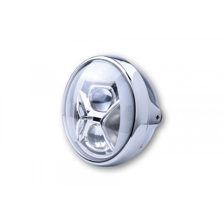 HIGHSIDER 7 INCH LED HEADLAMP BRITISH-STYLE TYPE 8 WITH DRL, BEND LIGHT