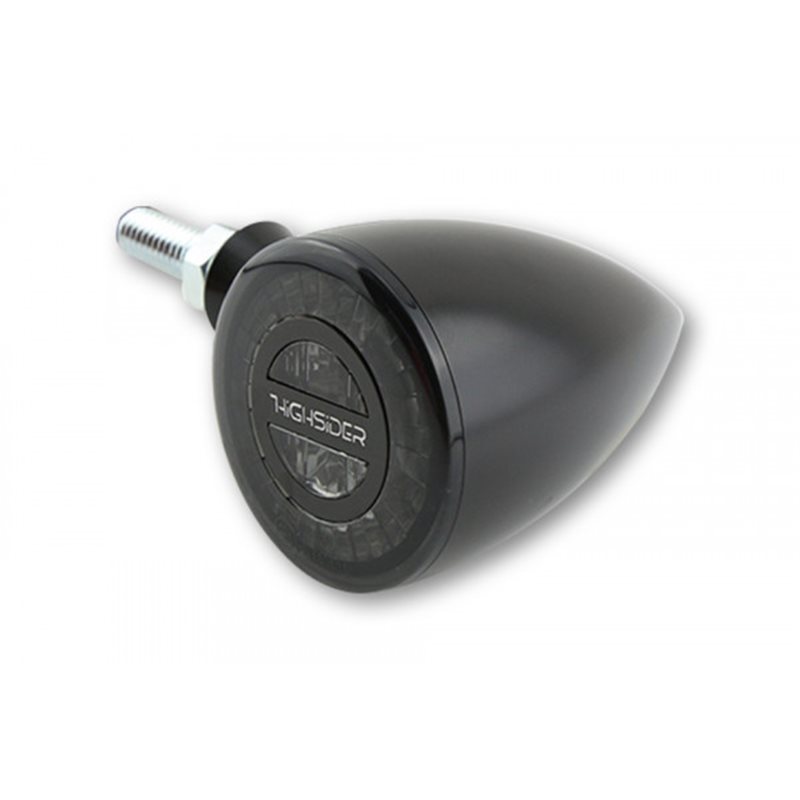 HIGHSIDER ROCKET BULLET LED TAILLIGHT/INDICATOR, BLACK HIGHSIDER ROCKET BULLET LED TAILLIGHT/INDICATOR, BLACK